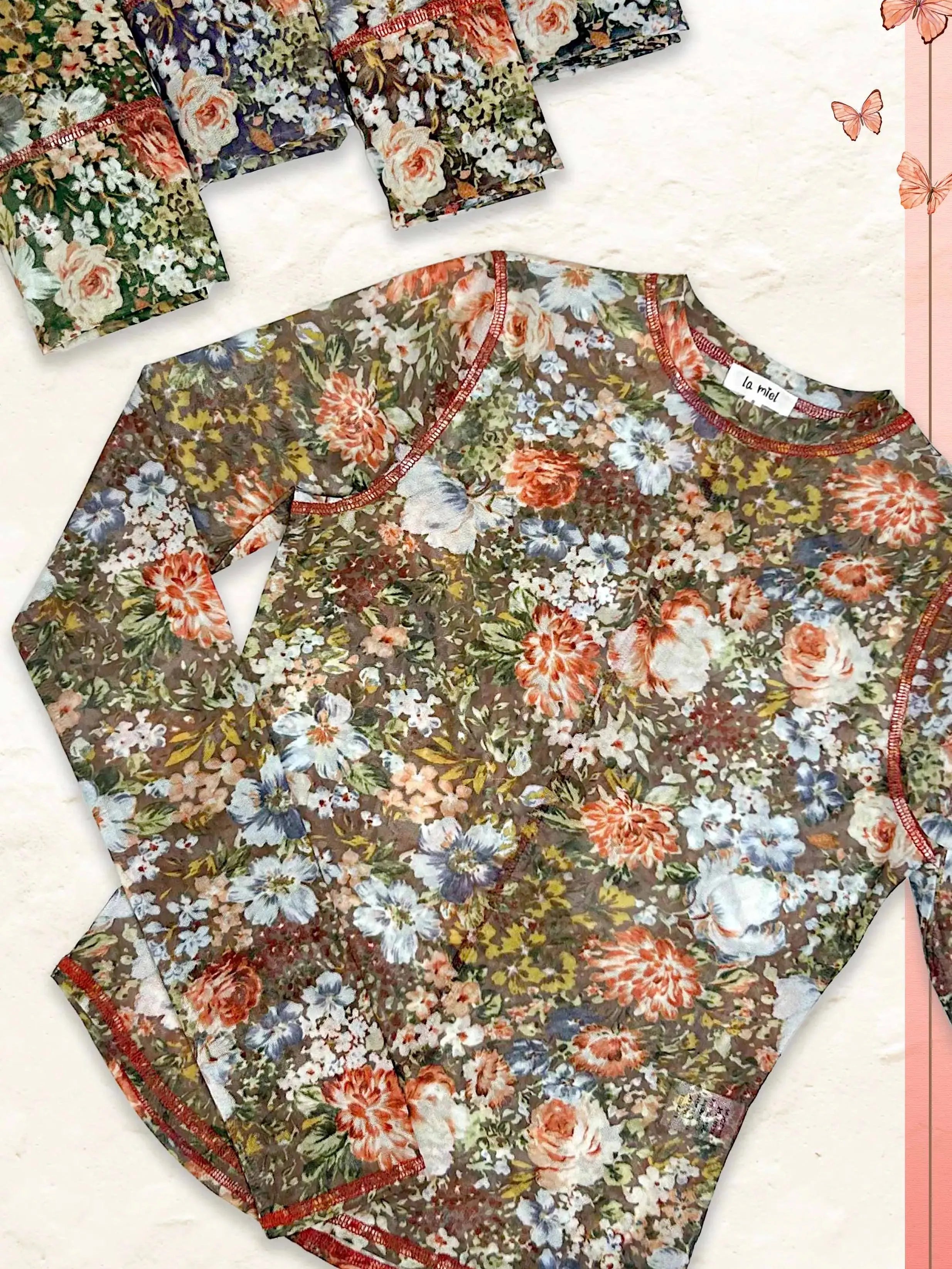 Bloom & Layer Sheer Black Floral Mesh Top-Women's Shirts & Tops-Shop Z & Joxa