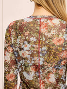 Bloom & Layer Sheer Black Floral Mesh Top-Women's Shirts & Tops-Shop Z & Joxa