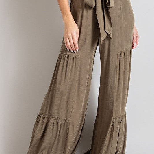Boho Babe Tiered Wide Leg Pants-Women's Clothing-Shop Z & Joxa