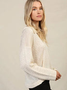 Born to Express Collared Sweater Top-Women's Clothing-Shop Z & Joxa