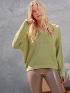 Born to Express Collared Sweater Top-Women's Clothing-Shop Z & Joxa