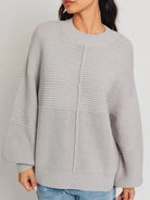 Born to Lead Rib Knit Center Seam Sweater-Women's Clothing-Shop Z & Joxa