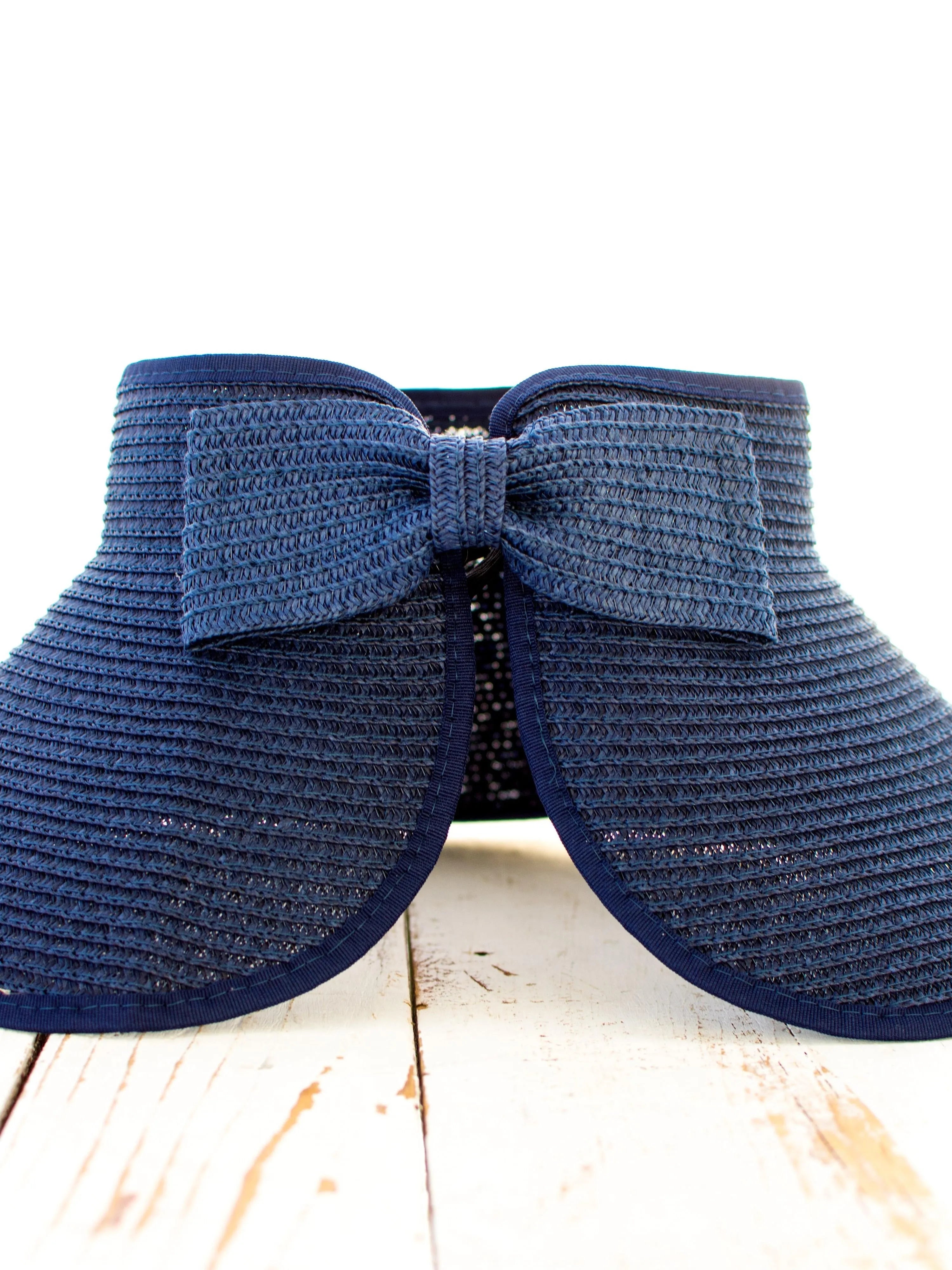 Bow & Go Wide Brim Visor-Women's Accessories-Shop Z & Joxa
