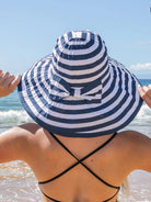 Bow Me Away Striped Bow Accent Sunhat-Women's Accessories-Shop Z & Joxa