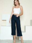 Braided Bliss High-Rise Wide Leg Crop Jeans by Judy Blue-Women's Jeans-Shop Z & Joxa