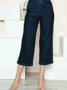 Braided Bliss High-Rise Wide Leg Crop Jeans by Judy Blue-Women's Jeans-Shop Z & Joxa