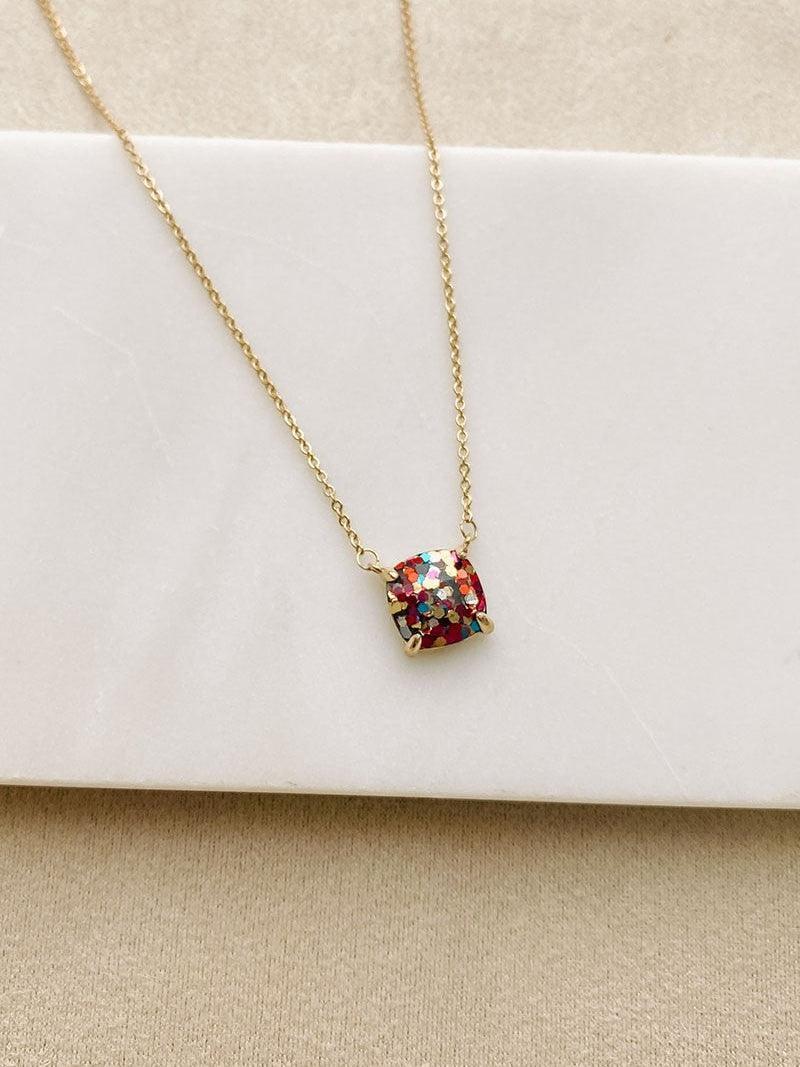 Burst of Confetti Gold Chain Necklace-Women's Accessories-Shop Z & Joxa