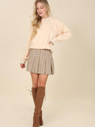 Butter Taffy Plaid Pleated Mini Skirt | Sale Rack-Shop Z & Joxa