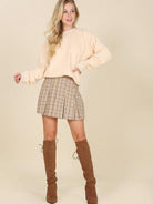 Butter Taffy Plaid Pleated Mini Skirt | Sale Rack-Shop Z & Joxa