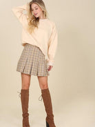 Butter Taffy Plaid Pleated Mini Skirt | Sale Rack-Shop Z & Joxa