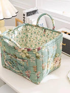 Carry It Cute Floral Quilted Storage Tote-Women's Accessories-Shop Z & Joxa