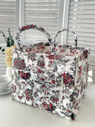 Carry It Cute Floral Quilted Storage Tote-Women's Accessories-Shop Z & Joxa