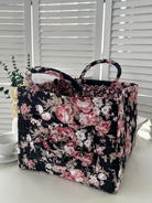 Carry It Cute Floral Quilted Storage Tote-Women's Accessories-Shop Z & Joxa