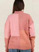 Chic Blocks Mock Neck Sweater by Very J-Women's Shirts & Tops-Shop Z & Joxa