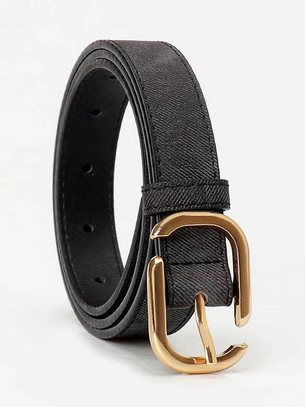 Chic Edge Rectangle Fashion Buckle Belt-Women's Accessories-Shop Z & Joxa