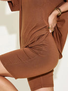 Chill Mode V-Neck Tee + Shorts Lounge Set by Basic Bae-Women's Sets-Shop Z & Joxa