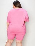 Chill Mode V-Neck Tee + Shorts Lounge Set by Basic Bae-Women's Sets-Shop Z & Joxa