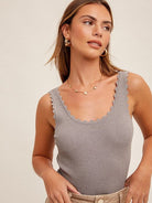 Classy with a Side of Sassy Scalloped Tank Top-Women's Shirts & Tops-Shop Z & Joxa