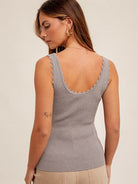 Classy with a Side of Sassy Scalloped Tank Top-Women's Shirts & Tops-Shop Z & Joxa