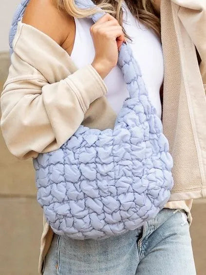 Cloud Captions Quilted Puffer Shoulder Bag-Women's Accessories-Shop Z & Joxa