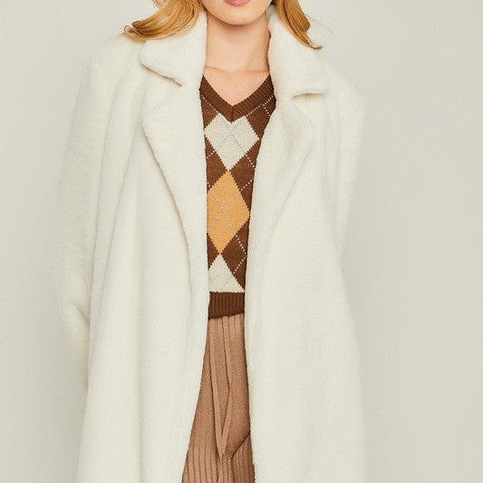 Coat Obsession Soft and Cozy Teddy Collar Coat
