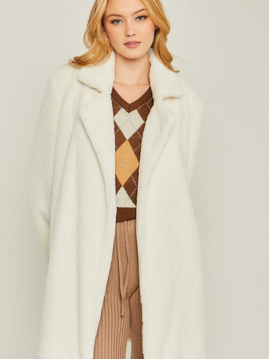 Coat Obsession Soft and Cozy Teddy Collar Coat-Women's Clothing-Shop Z & Joxa