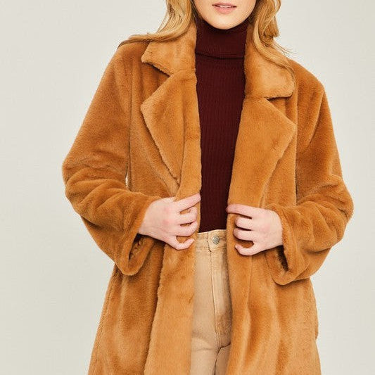 Coat Obsession Soft and Cozy Teddy Collar Coat-Women's Clothing-Shop Z & Joxa