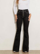 Contrast Does You Good High Rise Flare Jeans-Women's Clothing-Shop Z & Joxa