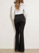 Contrast Does You Good High Rise Flare Jeans-Women's Clothing-Shop Z & Joxa