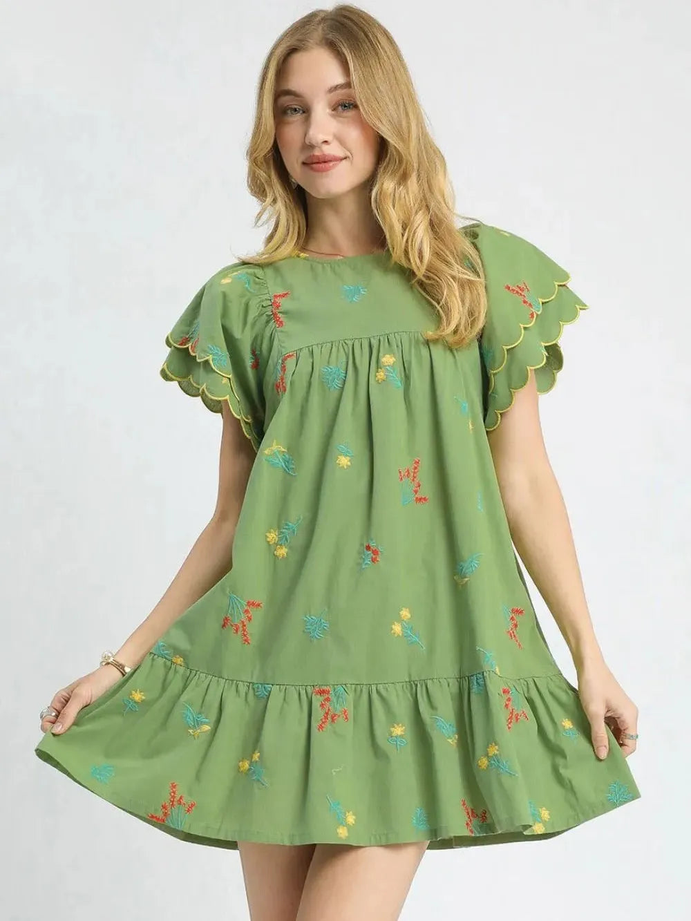 Cool Breeze and Daydreams Short Sleeve Floral Mini Dress-Women's Dresses-Shop Z & Joxa