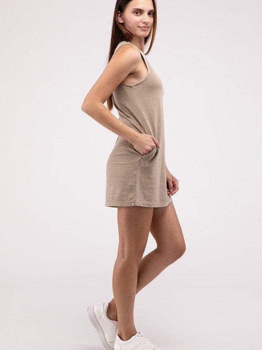 Coolness is in the Air Sleeveless Mini Dress-Women's Clothing-Shop Z & Joxa