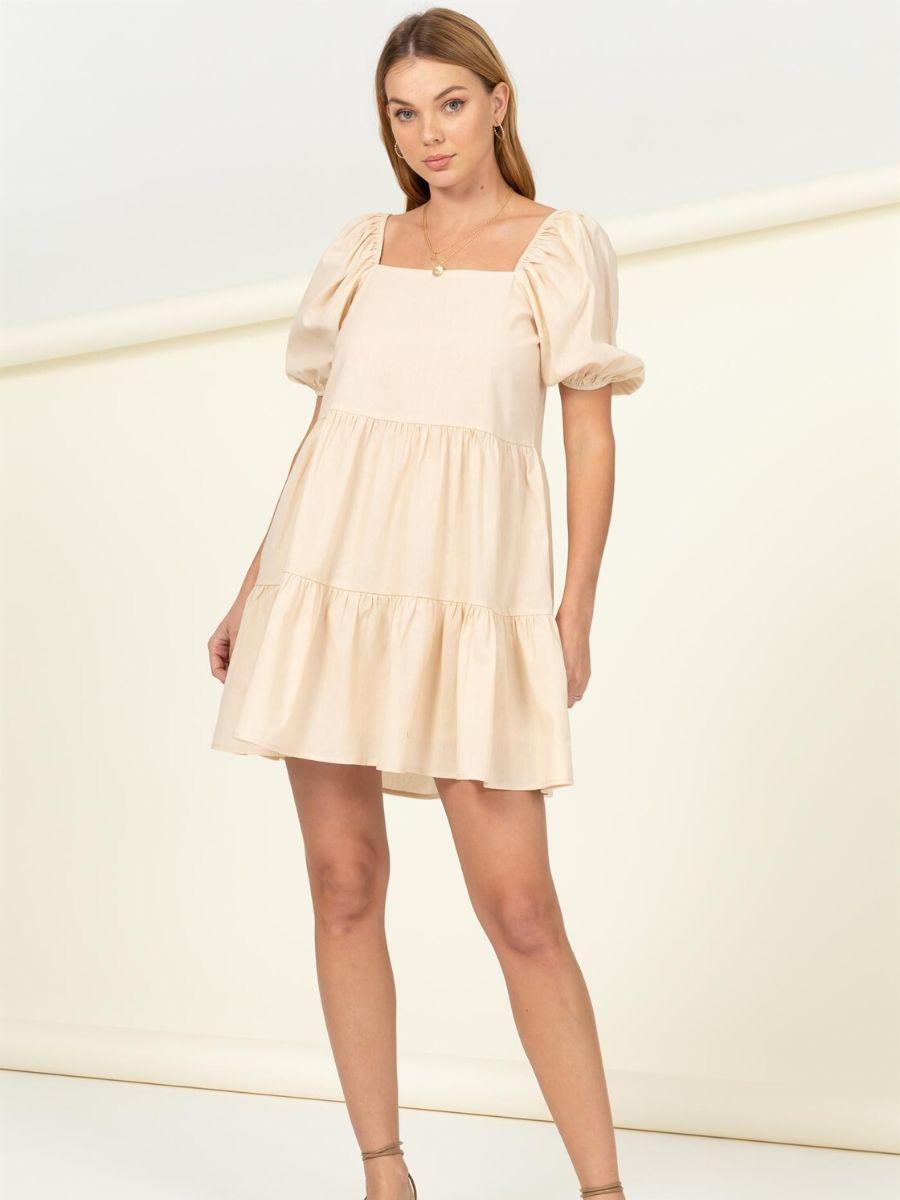 Cottage Beauty Tiered Mini Dress-Women's Clothing-Shop Z & Joxa