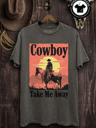 Cowboy Take Me Away Boyfriend Tee-Women's Clothing-Shop Z & Joxa