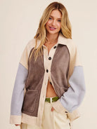 Cozy Contrast Soft Touch Terry-like Shacket by Listicle-Women's Outerwear-Shop Z & Joxa