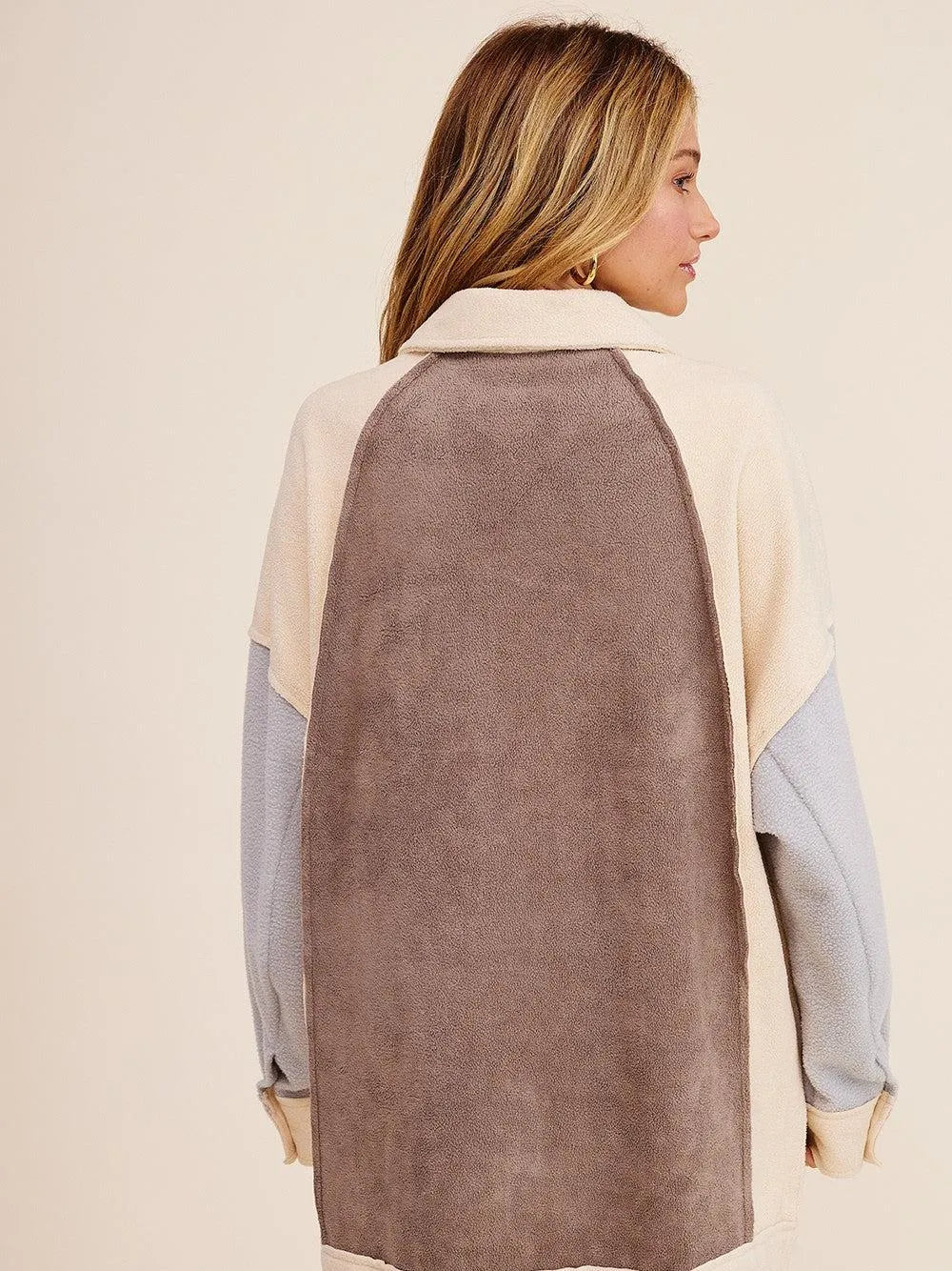 Cozy Contrast Soft Touch Terry-like Shacket by Listicle-Women's Outerwear-Shop Z & Joxa