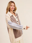 Cozy Contrast Soft Touch Terry-like Shacket by Listicle-Women's Outerwear-Shop Z & Joxa