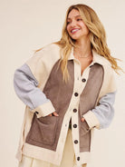 Cozy Contrast Soft Touch Terry-like Shacket by Listicle-Women's Outerwear-Shop Z & Joxa