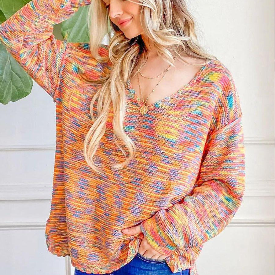 Create Your Own Rainbow Sweater Top-Women's Clothing-Shop Z & Joxa