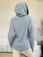 Culture Code Cozy on the Go Ribbed Zip Up Drawstring Hoodie-Coats & Jackets-Shop Z & Joxa