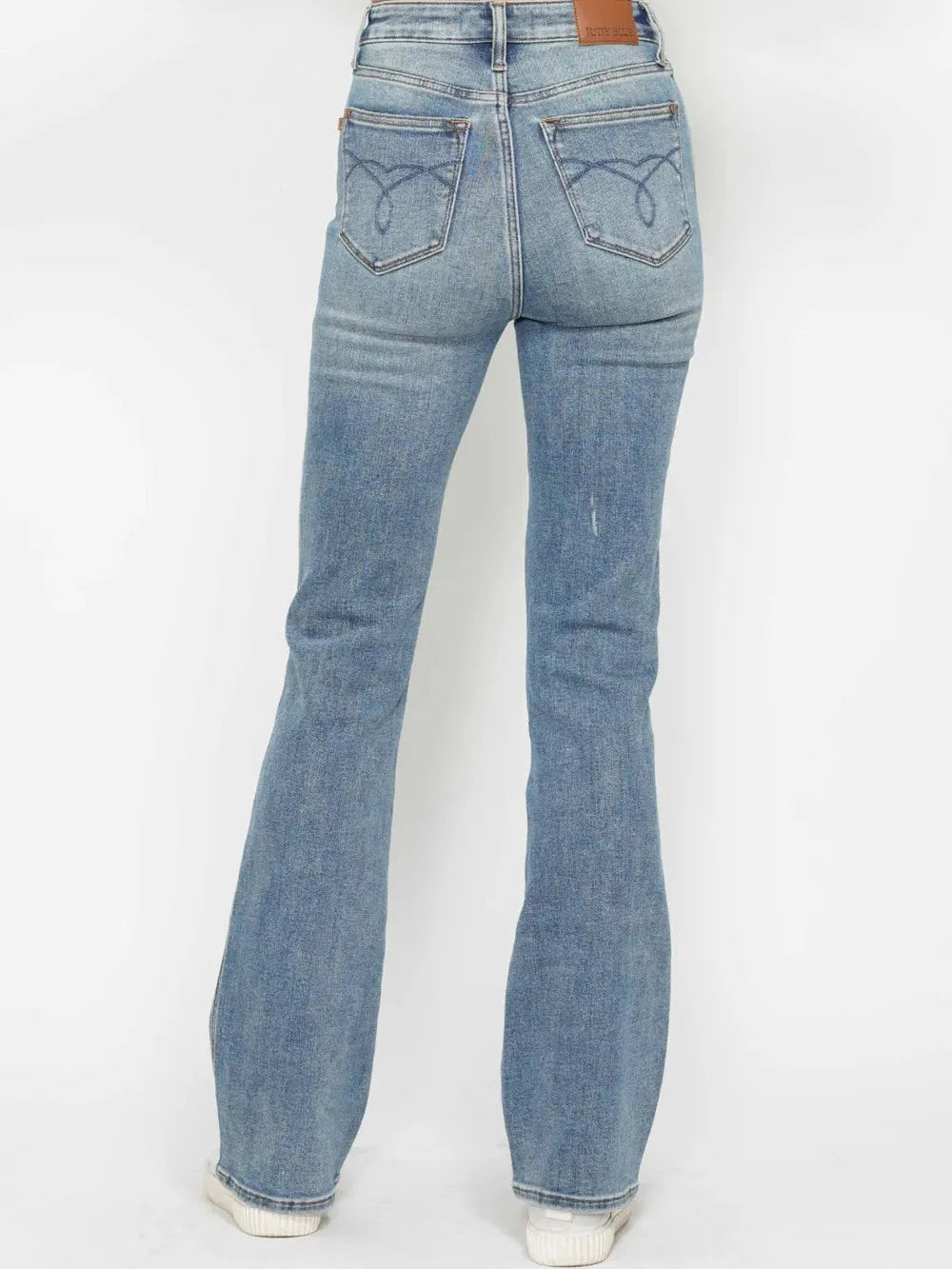 Curvy Chic Tummy Control Embroidered Bootcut Jeans by Judy Blue-Women's Jeans-Shop Z & Joxa