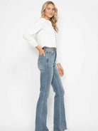 Curvy Chic Tummy Control Embroidered Bootcut Jeans by Judy Blue-Women's Jeans-Shop Z & Joxa