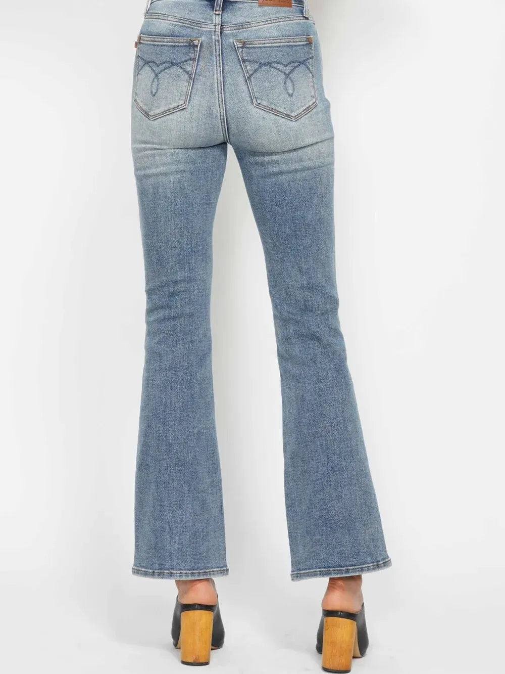 Curvy Chic Tummy Control Embroidered Bootcut Jeans by Judy Blue-Women's Jeans-Shop Z & Joxa