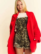 Davi & Dani Red Ember Dropped Shoulder Buttoned Midi Cardigan-Women's Shirts & Tops-Shop Z & Joxa