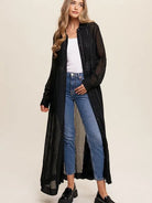 Delightful Chaos Button Down Long Duster Shirt Dress-Women's Clothing-Shop Z & Joxa