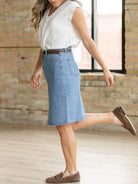 Denim Days Remi Medium Denim Midi Skirt-Women's Skirts & Skorts-Shop Z & Joxa