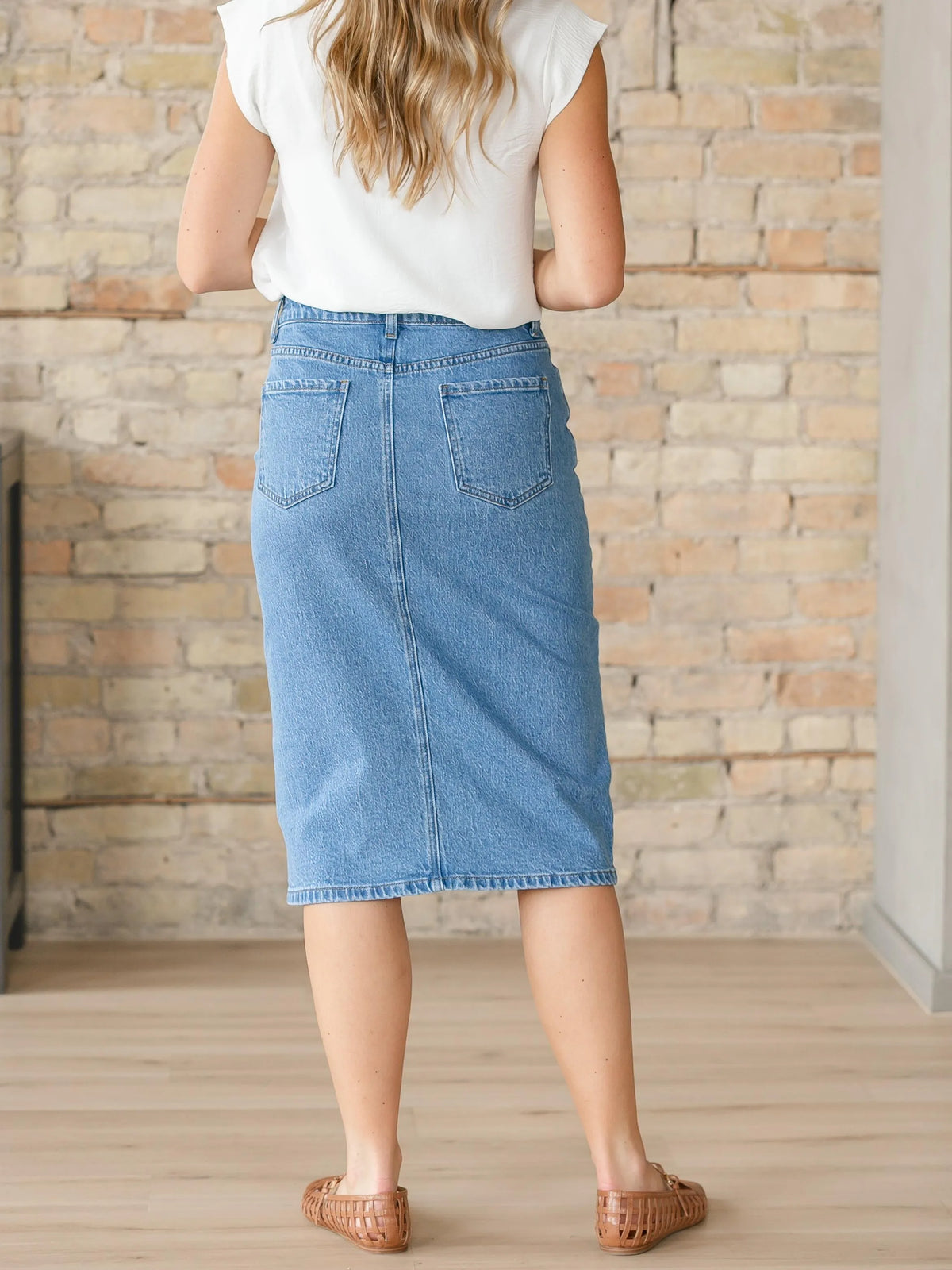 Denim Days Remi Medium Denim Midi Skirt-Women's Skirts & Skorts-Shop Z & Joxa