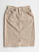 Denim Days Remi Simply Taupe Denim Midi Skirt-Women's Skirts & Skorts-Shop Z & Joxa