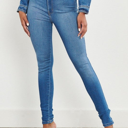 Denim My Way Soft and Cozy Skinny Jeans-Women's Clothing-Shop Z & Joxa