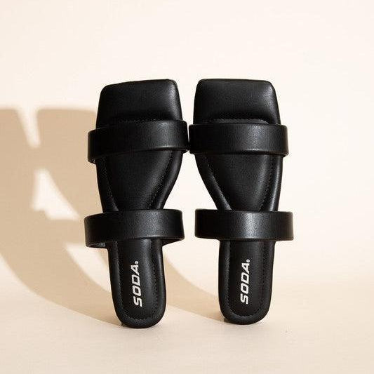 Desert Bliss Double Strap Square Toe Slides-Women's Shoes-Shop Z & Joxa