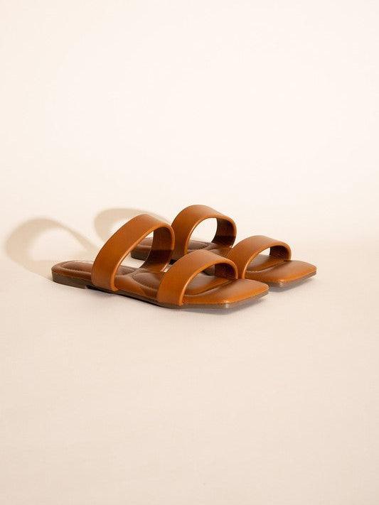 Desert Bliss Double Strap Square Toe Slides-Women's Shoes-Shop Z & Joxa